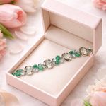 серебряные браслеты с полудрагоценными камнями 57200453